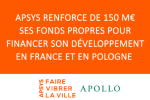 Visuel_Apsys renforce ses fonds propres