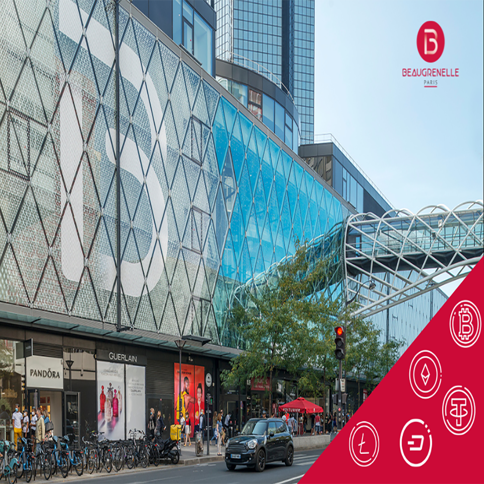 Beaugrenelle Paris, premier centre à accepter la crypto-monnaie ! | Apsys